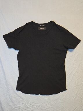 Wings + Horns Black Short Sleeve Cotton Stretch Crewneck T-Shirt